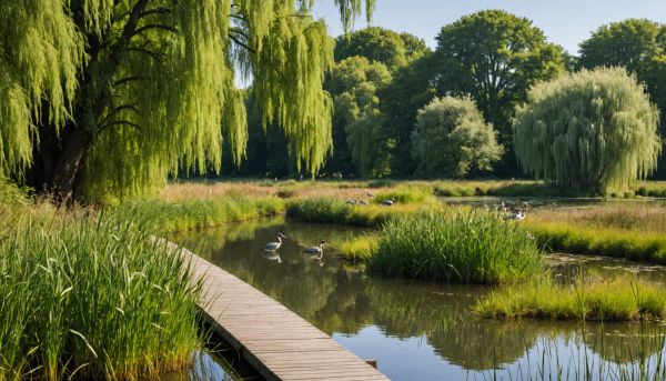 Étang saint-nazaire : réserve naturelle, oiseaux et sentier avec les cottages de perpignan