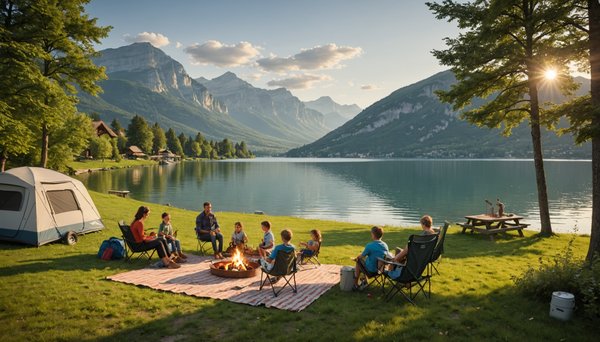Passer des vacances au camping au bord du lac d'annecy